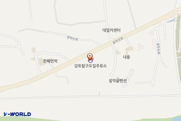 구도일주유소 뉴설악 위치 지도 — 강원특별자치도 속초시 설악산로 35 (도문동)