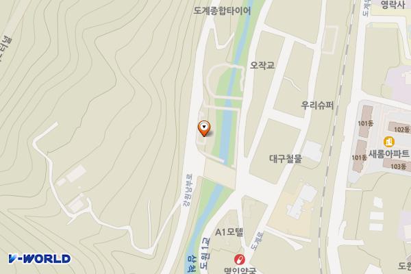 도계 바람개비 화장실 위치 지도 — 강원특별자치도 삼척시 도계읍 전두리 1