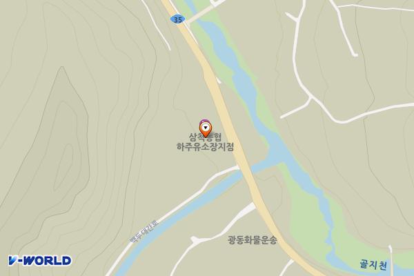 하장농협주유소 위치 지도 — 강원특별자치도 삼척시 백두대간로 2681-22