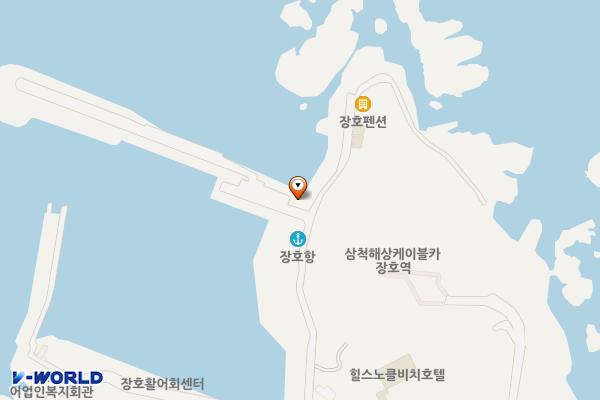 장호항C(해경파출소 옆) 위치 지도 — 강원특별자치도 삼척시 근덕면 장호항길 115