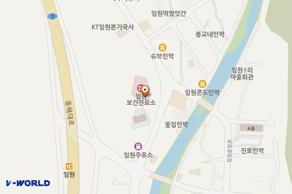 임원건강증진센터 주차장 화장실 위치 지도 — 강원특별자치도 삼척시 원덕읍 임원리 354