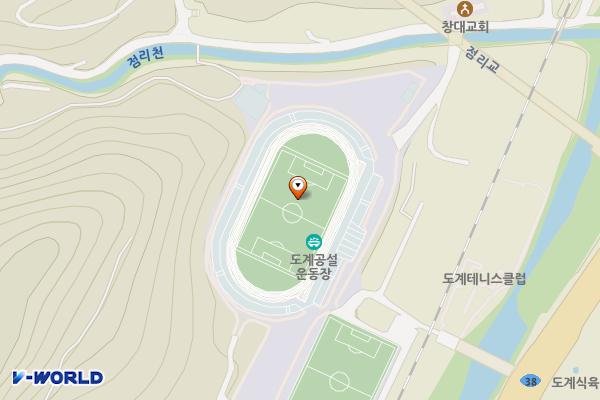 도계 공설운동장 위치 지도 — 강원특별자치도 삼척시 도계읍 늑구1길 20-17