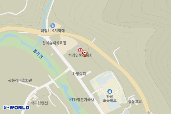 하장보건지소 위치 지도 — 강원특별자치도 삼척시 하장길 110-25