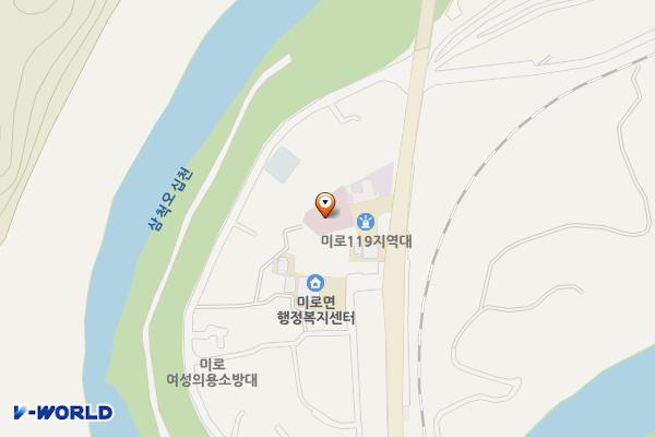 미로면사무소 위치 지도 — 강원특별자치도 삼척시 미로면 적병길 8