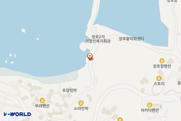 장호항D(장호2리 사무실 옆) 위치 지도 — 강원특별자치도 삼척시 근덕면 장호길