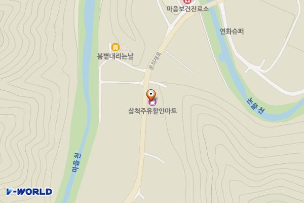 삼척주유할인마트 위치 지도 — 강원특별자치도 삼척시 노곡면 문의재로 2546