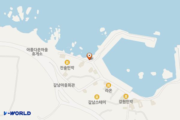 갈남항 방파제 화장실 위치 지도 — 강원특별자치도 삼척시 원덕읍 갈남길 49-26