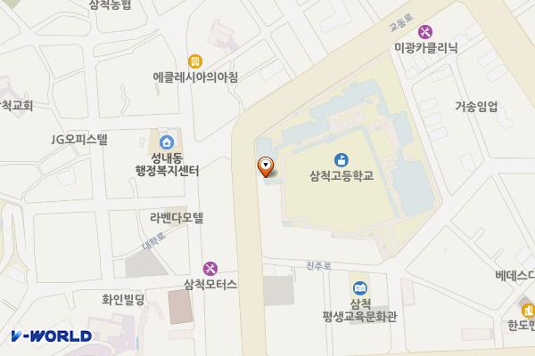 삼척평생교육정보관 위치 지도 — 강원특별자치도 삼척시 사대안길 21 (당저동)