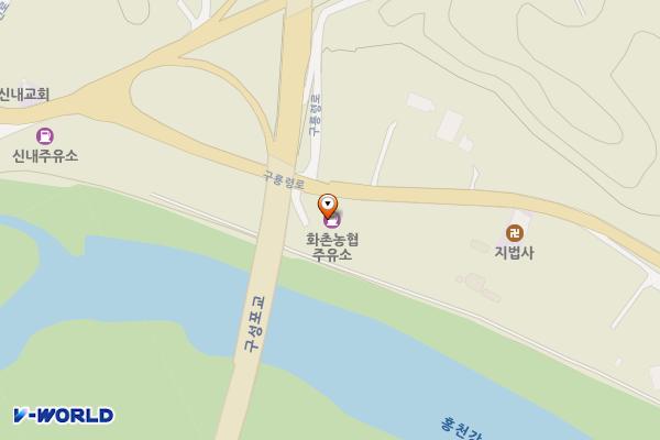 느티나무주유소 위치 지도 — 강원특별자치도 홍천군 화촌면 구룡령로 40