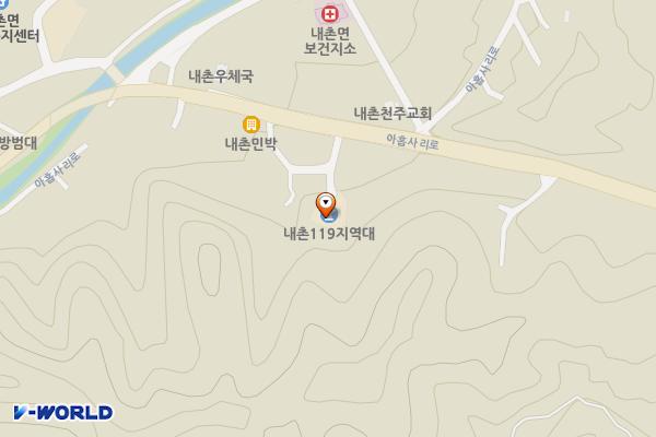 내촌면 119지역대 위치 지도 — 강원특별자치도 홍천군 내촌면 아홉사리로 1152-6