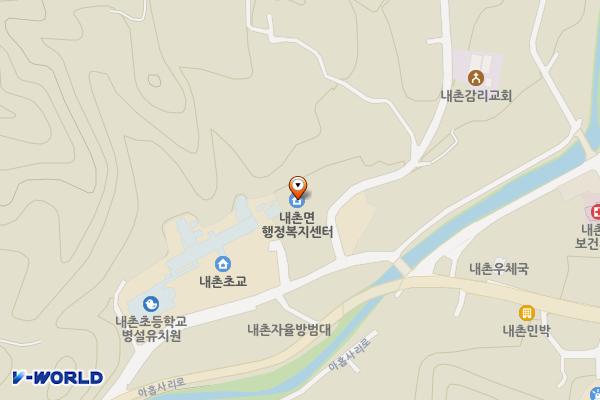 내촌면행정복지센터 위치 지도 — 강원특별자치도 홍천군 내촌면 내촌길 27