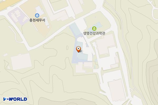(재)홍천메디칼허브연구소화장실 위치 지도 — 강원특별자치도 홍천군 생명과학관길 84