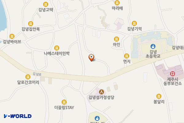 김녕리 2222 위치 지도 — 제주특별자치도 제주시 구좌읍 김녕리 2222