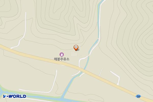 매봉휴게소 위치 지도 — 강원특별자치도 홍천군 화촌면 구룡령로 1403