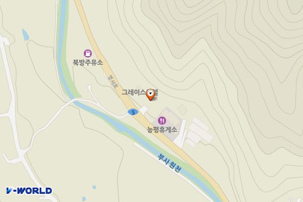 능평주유소 위치 지도 — 강원특별자치도 홍천군 북방면 영서로 2884