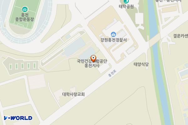 국민건강보험공단홍천지사 위치 지도 — 강원특별자치도 홍천군 홍천읍 홍천로 645