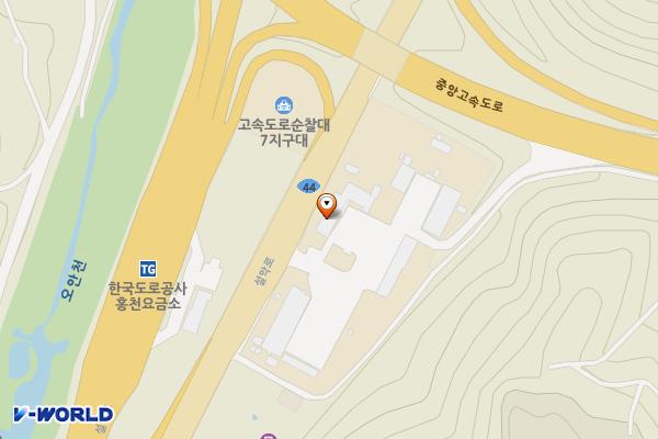 한국도로공사홍천지점 위치 지도 — 강원특별자치도 홍천군 홍천읍 설악로 1374