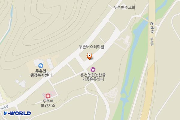 자은시장화장실 위치 지도 — 강원특별자치도 홍천군 두촌면 자은리 818-2