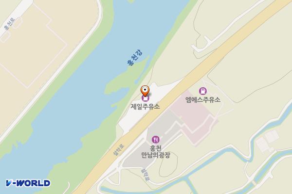 금메달주유소 위치 지도 — 강원특별자치도 홍천군 홍천읍 설악로 2367