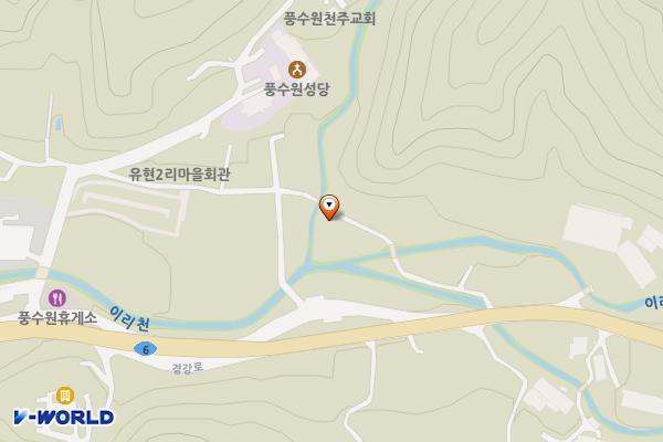 유현문화관광지 주차장 화장실 위치 지도 — 강원특별자치도 횡성군 서원면 유현리 1079