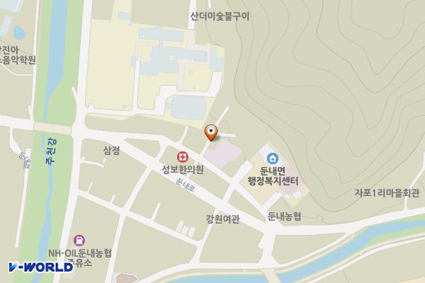 둔내시장 공중화장실 위치 지도 — 강원특별자치도 횡성군 둔내면 자포곡리 397-6