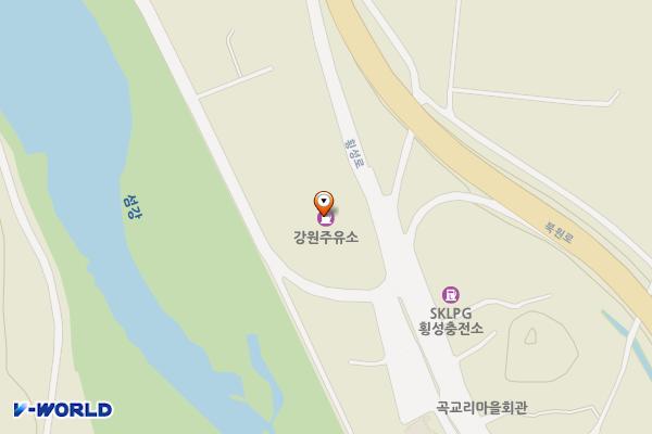 강원주유소 위치 지도 — 강원특별자치도 횡성군 횡성읍 횡성로 75