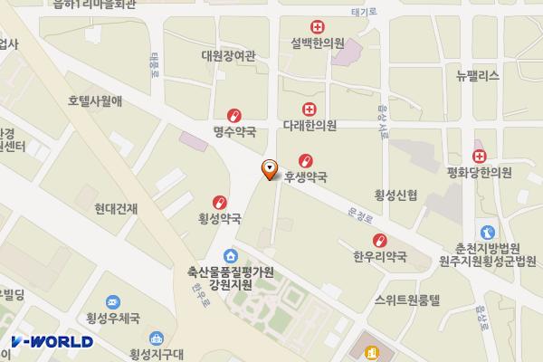 시장 공중화장실(1) 위치 지도 — 강원특별자치도 횡성군 횡성읍 읍상리 276-1