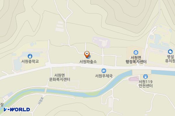 서원파출소 위치 지도 — 강원특별자치도 횡성군 서원면 서원로 143