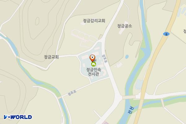 정금민속관 위치 지도 — 강원특별자치도 횡성군 우천면 정금리868-4