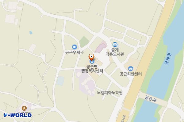 공근면사무소 위치 지도 — 강원특별자치도 횡성군 공근면 학담리202