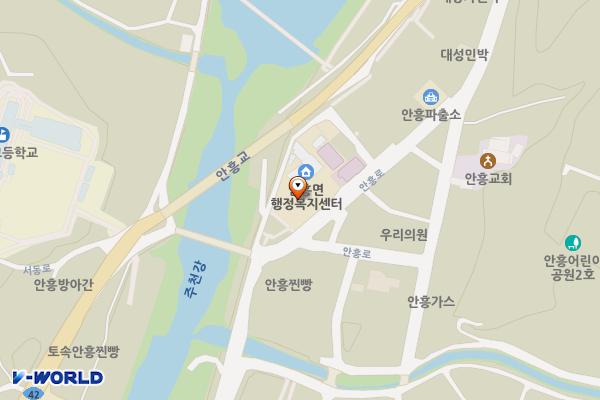 안흥면사무소 위치 지도 — 강원특별자치도 횡성군 안흥면 안흥리284-11