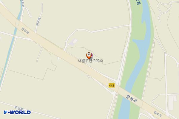 우천주유소 위치 지도 — 강원특별자치도 횡성군 우천면 두곡리142-1