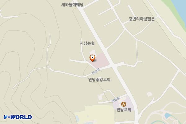남면보건지소 화장실 위치 지도 — 강원특별자치도 영월군 남면 연당로 123-1(연당리, 남면보건지소)