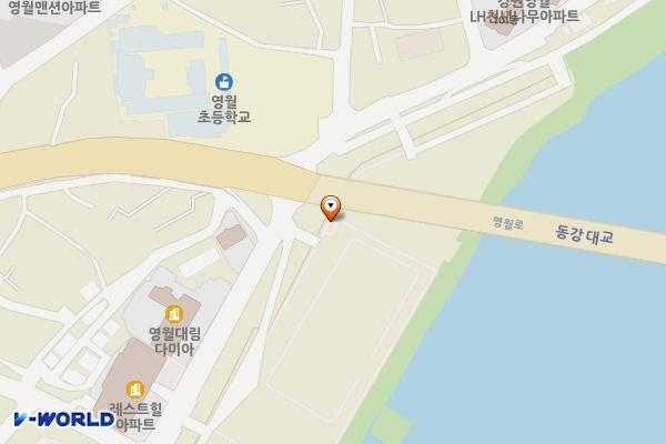 동강둔치 화장실 위치 지도 — 강원특별자치도 영월군 영월읍 제방안길 45