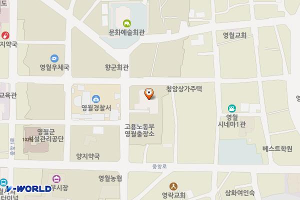 영월군종합사회복지관 화장실 위치 지도 — 강원특별자치도 영월군 영월읍 단종로 12, 영월군종합사회복지관