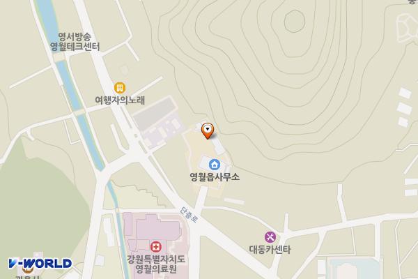 영월읍행정복지센터 위치 지도 — 강원특별자치도 영월군 영월읍 단종로 48-8