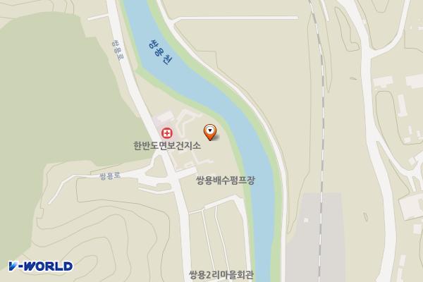 쌍용복합문화센터 위치 지도 — 강원특별자치도 영월군 한반도면 쌍용로 203-10