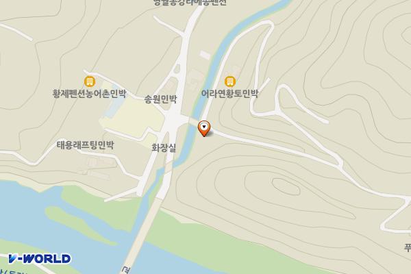 삼옥동강탐방안내소 화장실 위치 지도 — 강원특별자치도 영월읍 어라연길 4