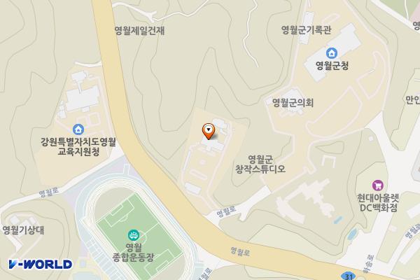 산림청 영월국유림관리소 위치 지도 — 강원특별자치도 영월군 영월로 1909-1