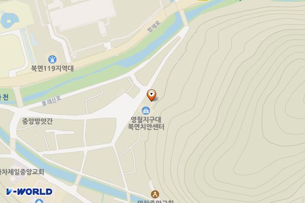 북면-1(마차화장실) 위치 지도 — 강원특별자치도 영월군 북면 마차중앙1길 48