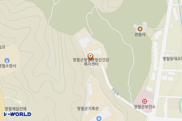 영월군청 구보건소 위치 지도 — 강원특별자치도 영월군 영월읍 하송로 46-43