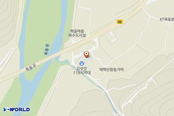 김삿갓면 전천후 게이트볼장 위치 지도 — 강원특별자치도 영월군 김삿갓면 버드나무길 3-6