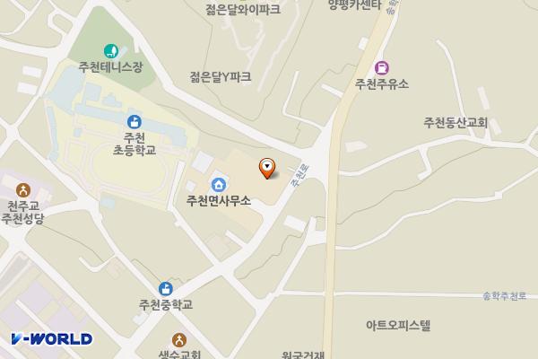 주천면사무소 위치 지도 — 강원특별자치도 영월군 주천면 주천로 103