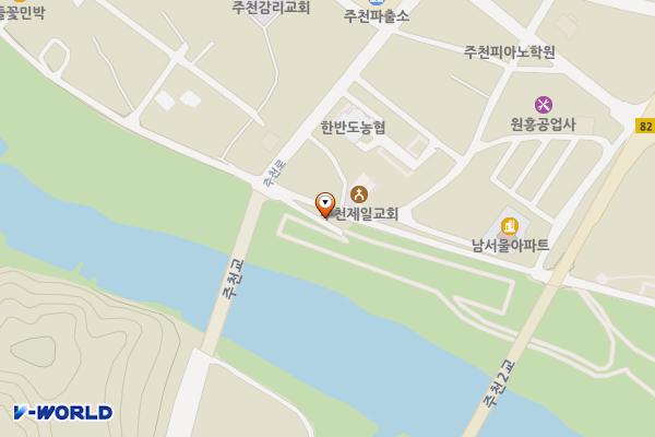 주천면-19 (주천둔치화장실) 위치 지도 — 강원특별자치도 영월군 주천면 주천로58번길 2