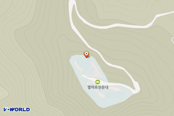 별마로천문대 야외화장실 위치 지도 — 강원특별자치도 영월군 천문대길 397