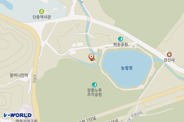 노루공원화장실 위치 지도 — 강원특별자치도 영월군 영월읍 단종로 161-13
