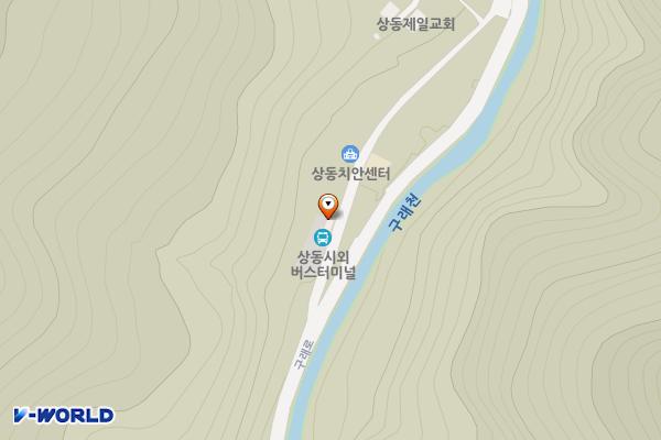 상동읍 시외버스터미널 위치 지도 — 강원특별자치도 영월군 상동읍 상동시장길 7
