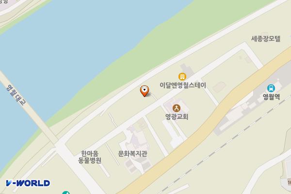 덕포5일장 화장실(2주차장) 위치 지도 — 강원특별자치도 영월군 영월읍 덕포리 486-130