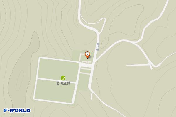 주천물미묘원 화장실 위치 지도 — 강원특별자치도 영월군 주천면 솔치로 240-120