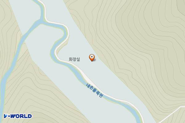 망경대산 치유센터 화장실 위치 지도 — 강원특별자치도 영월군 산솔면 선도우길 177